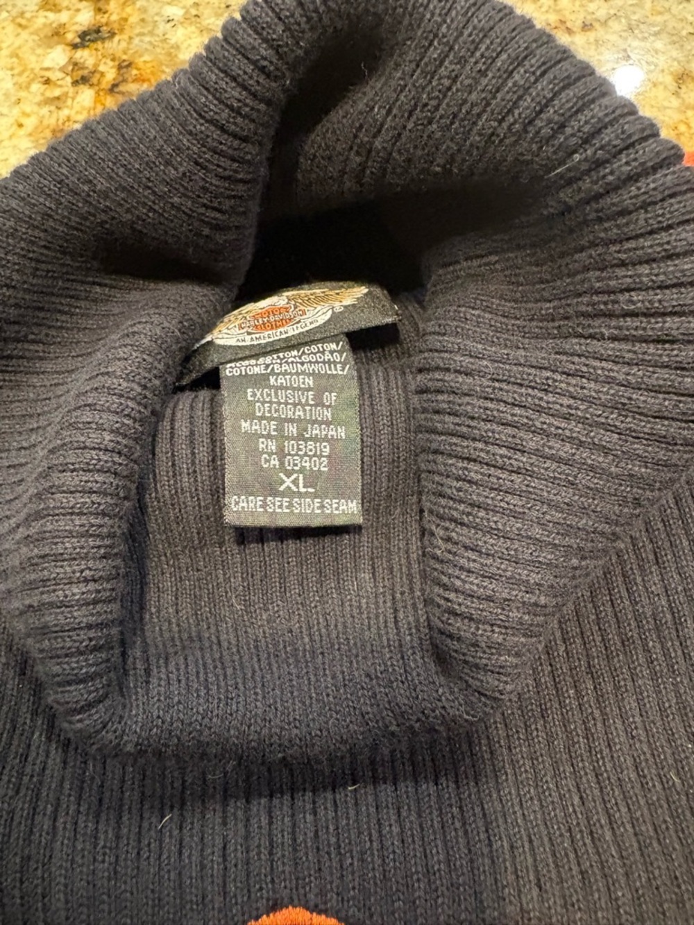 Harley-Davidson  Women’s Black Ribbed Turtleneck Sweater - XL